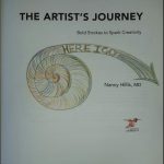 Geraldine Darlington-The Artist's Journey book by Nancy Hillis, MD-Here I Go | Geraldine personalizes her copy of the book | #selfhelp #abstractpainting